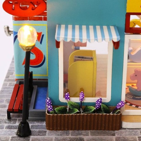 HONGDA Składany Drewniany Model Puzzle 3D DIY Sklep z Zabawkami HONGDA Składany Drewniany Model Puzzle 3D DIY Sklep z Zabawkami