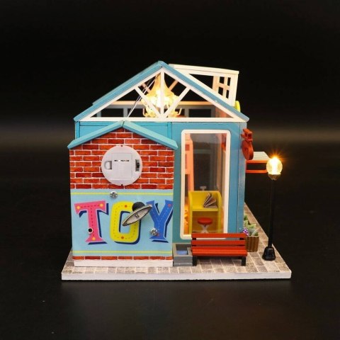 HONGDA Składany Drewniany Model Puzzle 3D DIY Sklep z Zabawkami HONGDA Składany Drewniany Model Puzzle 3D DIY Sklep z Zabawkami