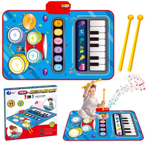 MATA MUZYCZNA PIANINKO 2w1 PERKUSJA MATA MUZYCZNA PIANINKO 2w1 PERKUSJA
