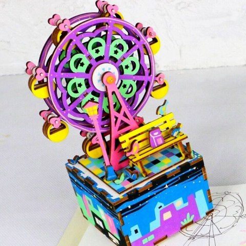 ROBOTIME Drewniane Puzzle 3D - Pozytywka Diabelski Młyn ROBOTIME Drewniane Puzzle 3D - Pozytywka Diabelski Młyn