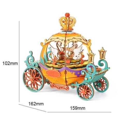 ROBOTIME Drewniane Puzzle 3D - Pozytywka Kareta ROBOTIME Drewniane Puzzle 3D - Pozytywka Kareta