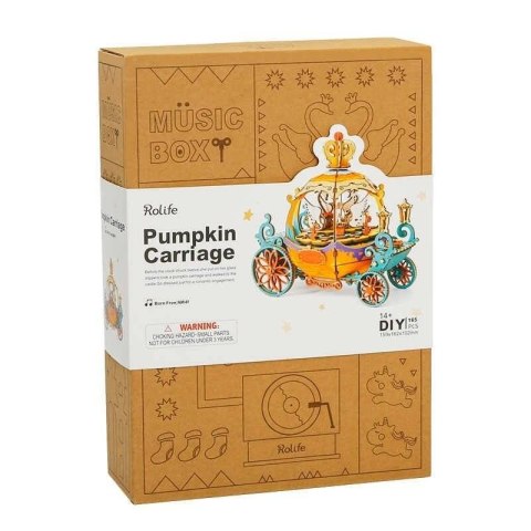 ROBOTIME Drewniane Puzzle 3D - Pozytywka Kareta ROBOTIME Drewniane Puzzle 3D - Pozytywka Kareta