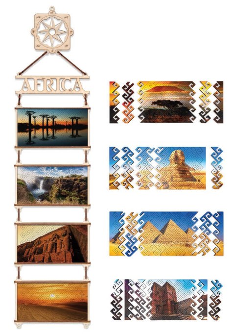 EWA Drewniane Dwustronne Puzzle - Afryka EWA Drewniane Dwustronne Puzzle - Afryka