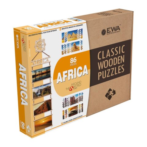 EWA Drewniane Dwustronne Puzzle - Afryka EWA Drewniane Dwustronne Puzzle - Afryka