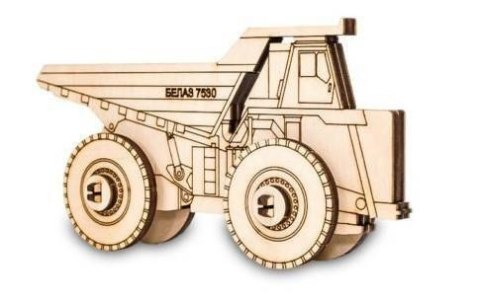 EWA Drewniane Puzzle 3D - Belaz 2D EWA Drewniane Puzzle 3D - Belaz 2D