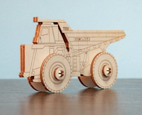 EWA Drewniane Puzzle 3D - Belaz 2D EWA Drewniane Puzzle 3D - Belaz 2D