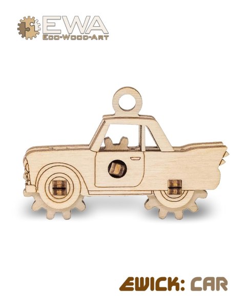 EWA Drewniane Puzzle 3D - Samochodzik EWA Drewniane Puzzle 3D - Samochodzik