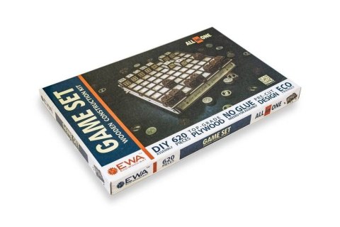 EWA Drewniane Puzzle 3D - Zestaw Gier EWA Drewniane Puzzle 3D - Zestaw Gier