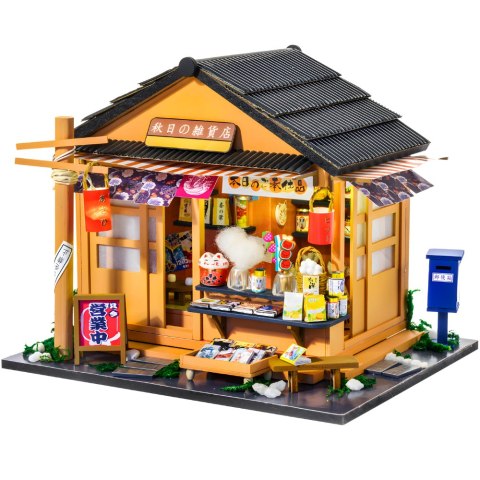 LITTLE STORY Składany Drewniany Model LED - Corner Grocery Store LITTLE STORY Składany Drewniany Model LED - Corner Grocery Store