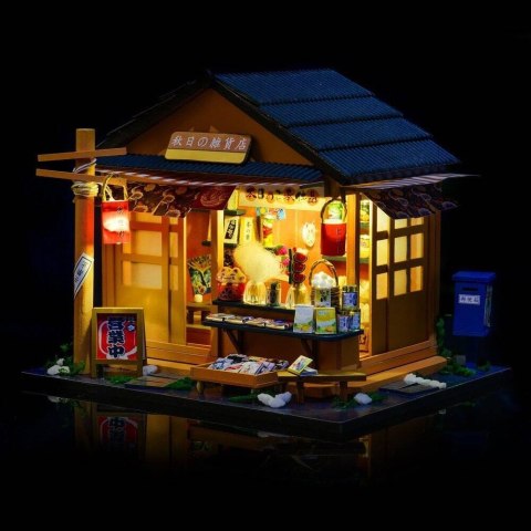LITTLE STORY Składany Drewniany Model LED - Corner Grocery Store LITTLE STORY Składany Drewniany Model LED - Corner Grocery Store