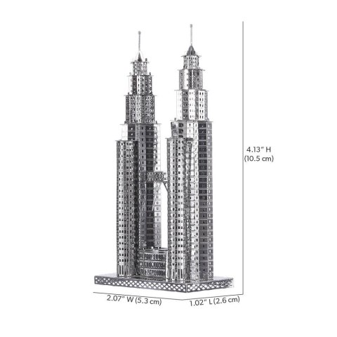 Piececool Puzzle Metalowe Model 3D - Wieże Petronas Piececool Puzzle Metalowe Model 3D - Wieże Petronas