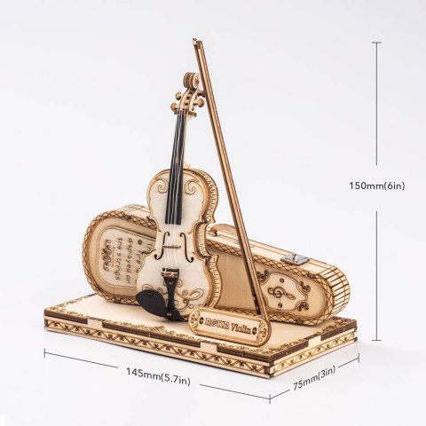 ROBOTIME Drewniane Puzzle 3D - Skrzypce ROBOTIME Drewniane Puzzle 3D - Skrzypce