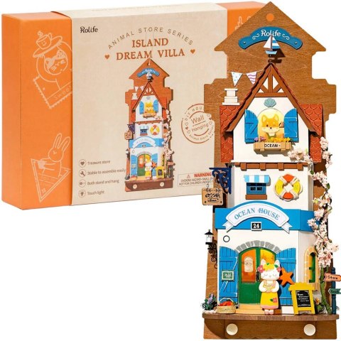 ROBOTIME Składany Drewniany Model Puzzle 3D - Domek na Wyspie Marzeń ROBOTIME Składany Drewniany Model Puzzle 3D - Domek na Wyspie Marzeń