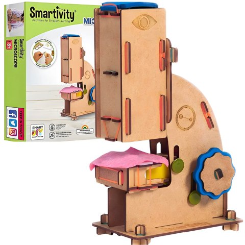 Smartivity Drewniane Mechaniczne Puzzle 3D - Mikroskop Smartivity Drewniane Mechaniczne Puzzle 3D - Mikroskop