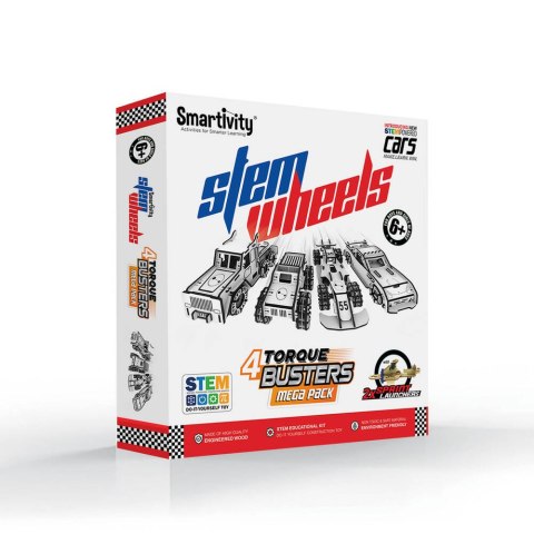 Smartivity Drewniane Mechaniczne Puzzle 3D - Zestaw 4 Samochodów Smartivity Drewniane Mechaniczne Puzzle 3D - Zestaw 4 Samochodów