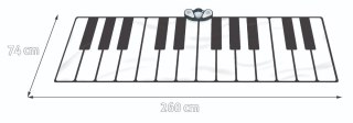Duża Mata muzyczna dla dzieci 3+ Keyboard XXL 260x74cm + Tryb nagrywania