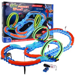 Fluorescencyjny Tor wyścigowy dla dzieci 3+ Autko LED + Pętle 360