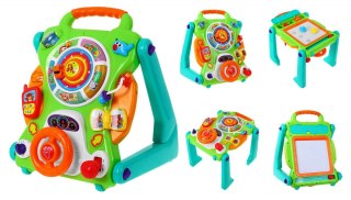 Interaktywny Jeździk 4w1 dla dzieci 9-18m+ Pchaczyk + Stolik + Tablica