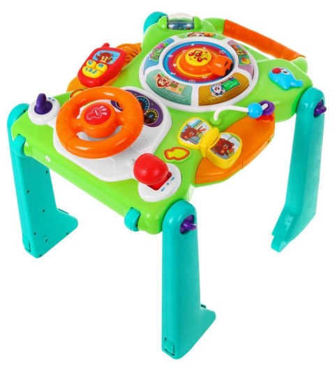 Interaktywny Jeździk 4w1 dla dzieci 9-18m+ Pchaczyk + Stolik + Tablica