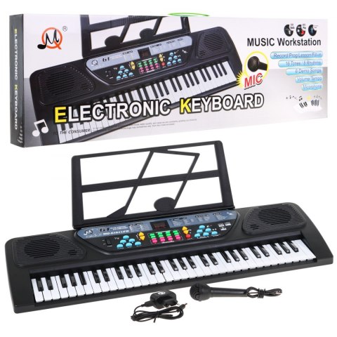 Keyboard z trybem nauki dla dzieci Stojak na nuty Mikrofon Nagrywanie 6161 Keyboard z trybem nauki dla dzieci Stojak na nuty Mikrofon Nagrywanie 6161