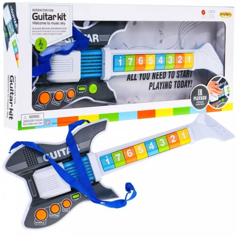 Kolorowa Gitara elektryczna dla dzieci 3+ Instrument muzyczny + Dźwięki Kolorowa Gitara elektryczna dla dzieci 3+ Instrument muzyczny + Dźwięki