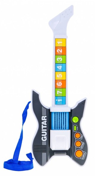 Kolorowa Gitara elektryczna dla dzieci 3+ Instrument muzyczny + Dźwięki