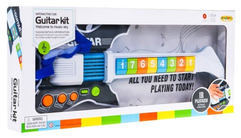 Kolorowa Gitara elektryczna dla dzieci 3+ Instrument muzyczny + Dźwięki Kolorowa Gitara elektryczna dla dzieci 3+ Instrument muzyczny + Dźwięki