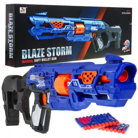 Manualny Karabin Blaze Storm Mechanizm 20 długich Pocisków z pianki Manualny Karabin Blaze Storm Mechanizm 20 długich Pocisków z pianki
