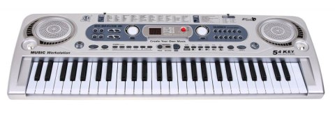 Srebrny Keyboard dla dzieci 5+ Mikrofon + Nagrywanie USB - model nr 824 Srebrny Keyboard dla dzieci 5+ Mikrofon + Nagrywanie USB - model nr 824
