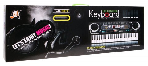 Srebrny Keyboard dla dzieci 5+ Mikrofon + Nagrywanie USB - model nr 824 Srebrny Keyboard dla dzieci 5+ Mikrofon + Nagrywanie USB - model nr 824