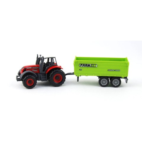 TRAKTOR METALOWY Z PRZYCZEPĄ W PUDEŁKU 1SZT. TRAKTOR METALOWY Z PRZYCZEPĄ W PUDEŁKU 1SZT.