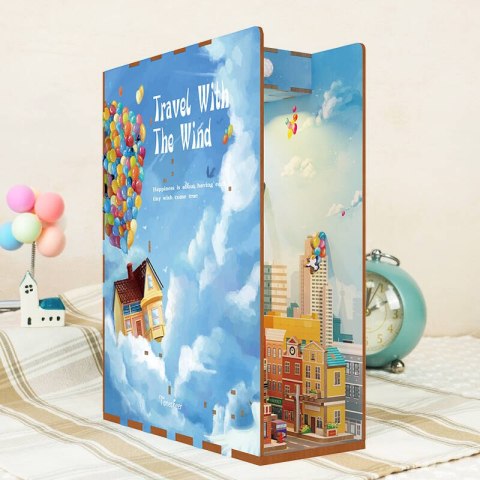 Tonecheer Składany Drewniany Model 3D LED - Book Nook Podróż z Wiatrem Tonecheer Składany Drewniany Model 3D LED - Book Nook Podróż z Wiatrem