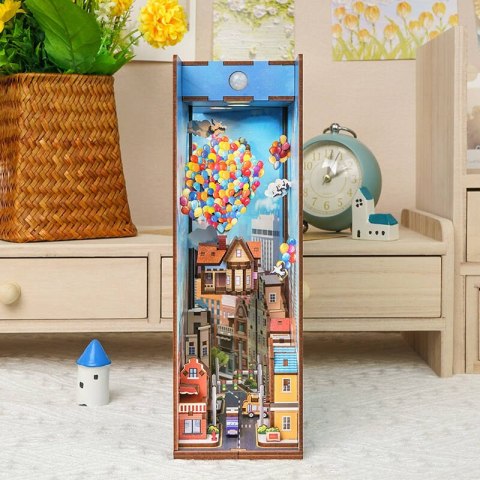 Tonecheer Składany Drewniany Model 3D LED - Book Nook Podróż z Wiatrem Tonecheer Składany Drewniany Model 3D LED - Book Nook Podróż z Wiatrem