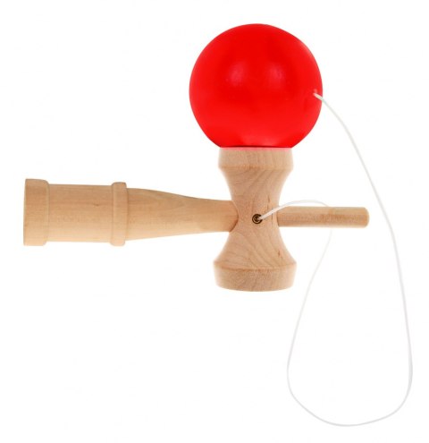 Zręcznościowa gra Kendama Drewniana zabawka Czerwona kulka