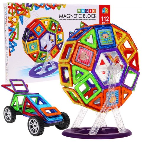 Magiczne Klocki Magnetyczne 112 elementów Magiczne Klocki Magnetyczne 112 elementów