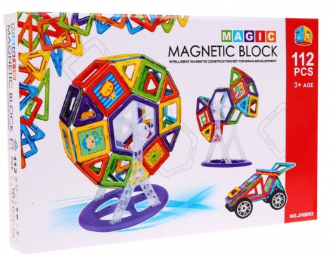 Magiczne Klocki Magnetyczne 112 elementów Magiczne Klocki Magnetyczne 112 elementów