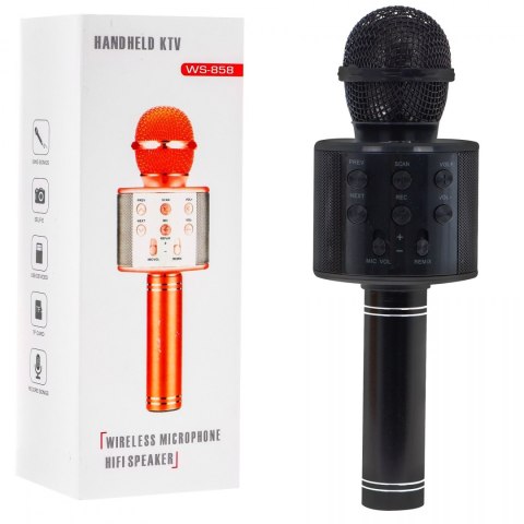 Mikrofon Karaoke Z Głośnikiem Czarny Mikrofon Karaoke Z Głośnikiem Czarny