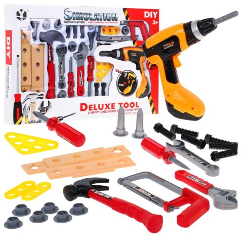Zestaw Majsterkowicza dla dzieci 3+ Narzędzia + Akcesoria 26 el. Zestaw Majsterkowicza dla dzieci 3+ Narzędzia + Akcesoria 26 el.