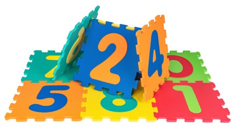 Mata z 10 Puzzli dla dzieci 10m+ Wyjmowane cyfry Pianka EVA Składanie figur Mata z 10 Puzzli dla dzieci 10m+ Wyjmowane cyfry Pianka EVA Składanie figur