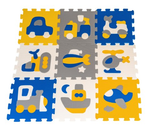 Mata 9 Puzzli Pojazdy Pianka EVA Układanka pojazdy maszyny Składanie figur Mata 9 Puzzli Pojazdy Pianka EVA Układanka pojazdy maszyny Składanie figur