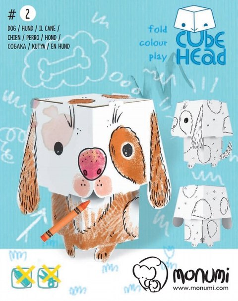 Kolorowanka CubeHead 3D, "Pies", Normal, Monumi