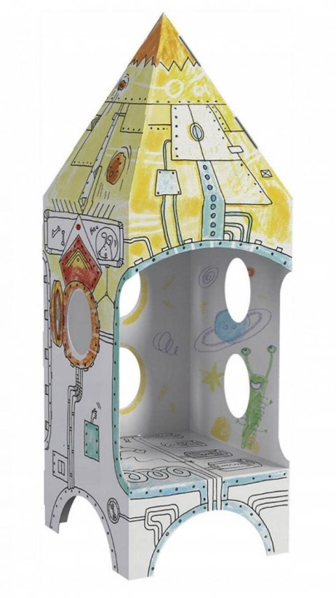 Kolorowanka składana MINI 32 cm, Domek "Rakieta", Monumi