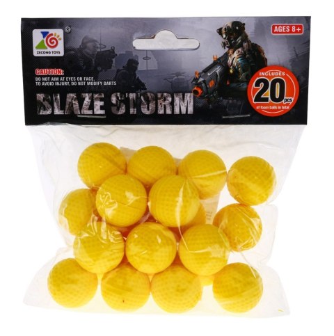 Zestaw 20 kulek pianki Amunicja do Pistoletów Karabinów Blaze Storm Naboje Zestaw 20 kulek pianki Amunicja do Pistoletów Karabinów Blaze Storm Naboje