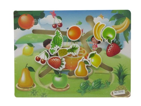 Drewniany Zestaw Puzzli Owoce Warzywa Drewniany Zestaw Puzzli Owoce Warzywa