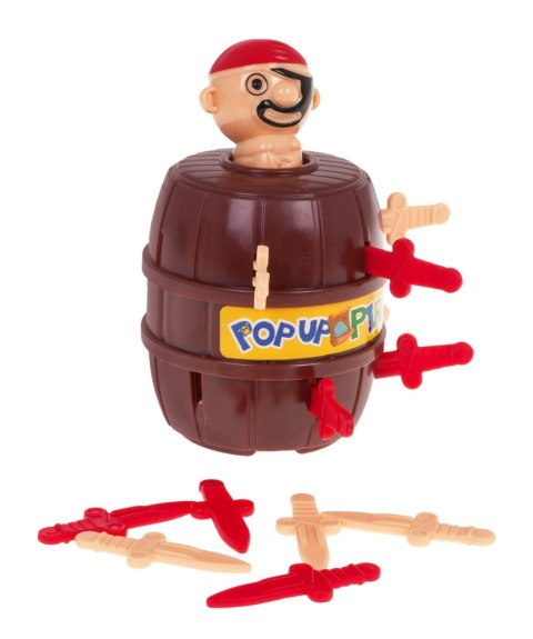 Gra zręcznościowa Szalony Pirat Figurka pirata Beczka z otworami 12 Szabli Gra zręcznościowa Szalony Pirat Figurka pirata Beczka z otworami 12 Szabli
