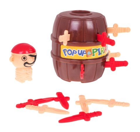Gra zręcznościowa Szalony Pirat Figurka pirata Beczka z otworami 12 Szabli Gra zręcznościowa Szalony Pirat Figurka pirata Beczka z otworami 12 Szabli
