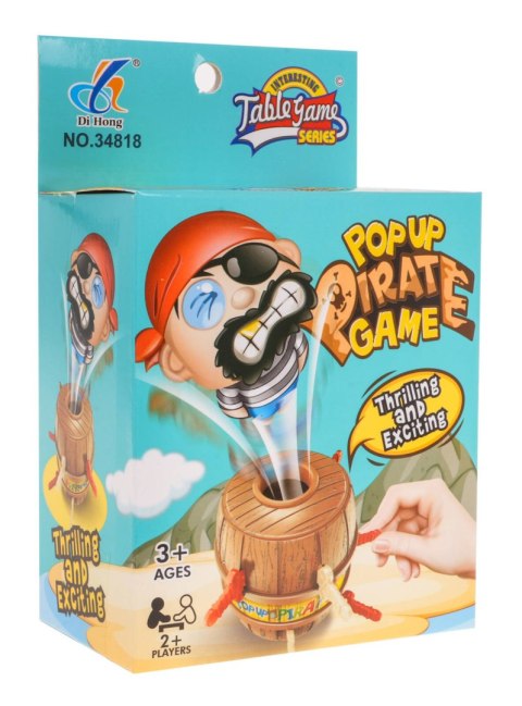 Gra zręcznościowa Szalony Pirat Figurka pirata Beczka z otworami 12 Szabli Gra zręcznościowa Szalony Pirat Figurka pirata Beczka z otworami 12 Szabli