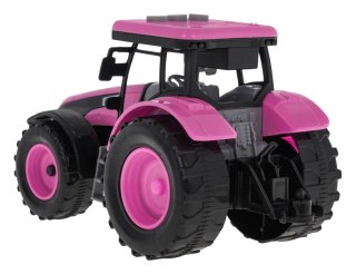 Interaktywny Różowy Traktor dla dzieci Otwierana maska Dźwięk Światła LED