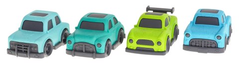 Laweta + 4 Autka BIOplastik Żółty Dźwięki Światła Ruchome elementy