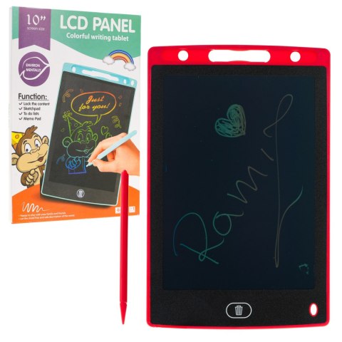 Tablet 10' do rysowania czerwony Rysik Ekran LCD Kolorowe rysunki Tablet 10' do rysowania czerwony Rysik Ekran LCD Kolorowe rysunki